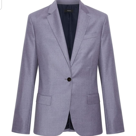 Theory 0 Virgin Wool Lavender Melange 